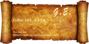 Gábriel Ella névjegykártya